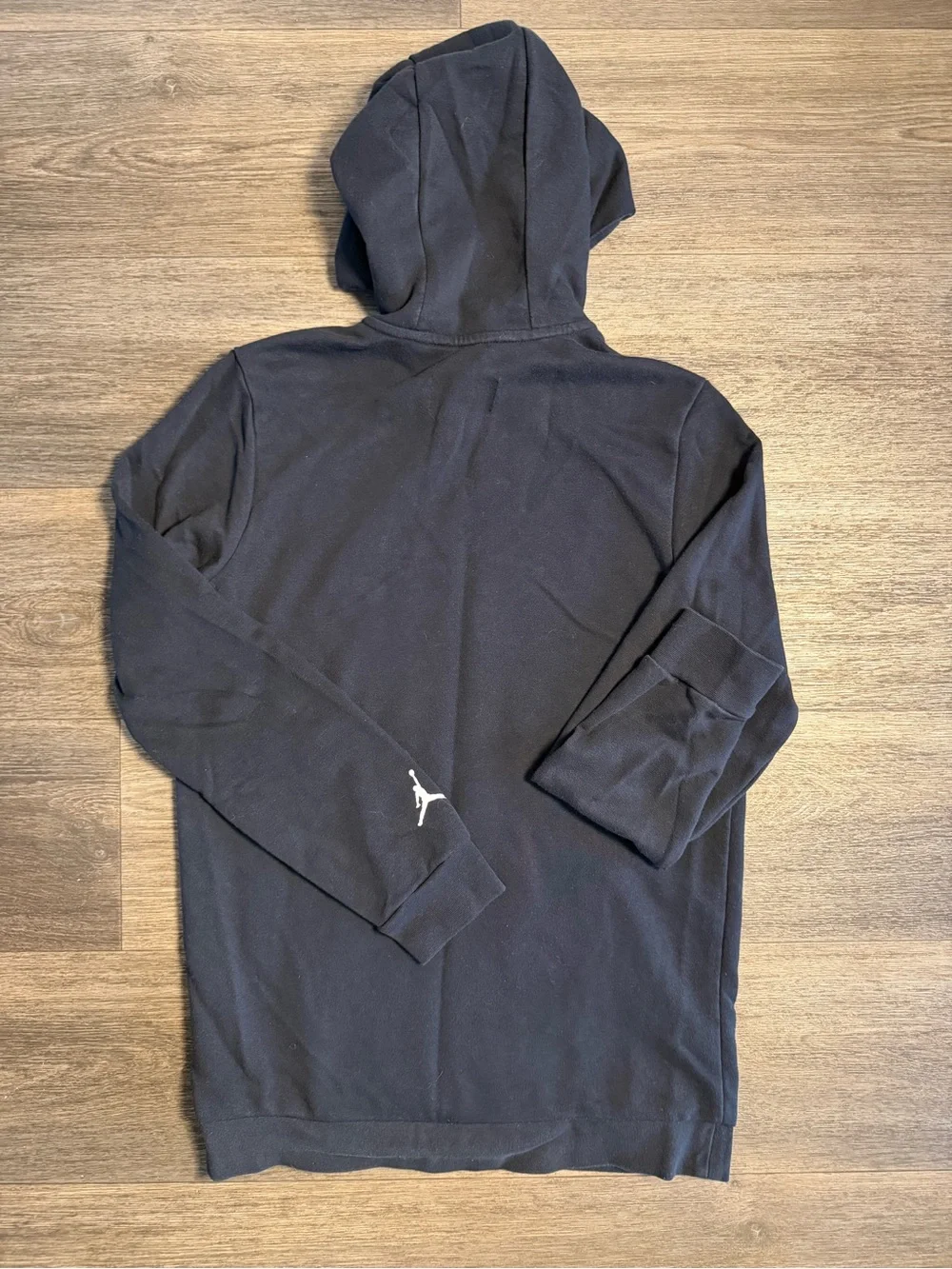 Jordan Black Hoodie with Red Jumpman & White Vertical Logo